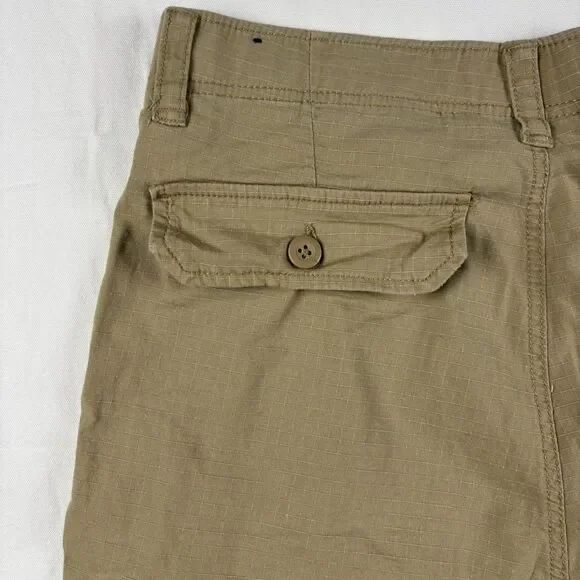 WearFirst Ripstop Cargo Shorts Men’s 34 Khaki Stretch Free Band Hiking Outdoors - Picture 7 of 11